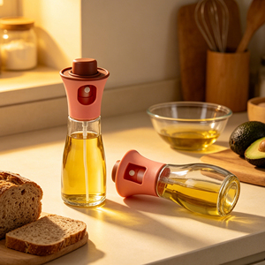 Botella de vidrio pulverizadora de aceite para cocina, dispensador de aceite de oliva en aerosol fino para cocinar, freír al aire, barbacoa, ensaladas y repostería - Product Image 2