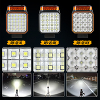 OPPLIGHT 4 pulgadas dos en uno 6000K luz de trabajo LED blanca 3000K ámbar Flash señal de advertencia luz cuadrada Led bombilla de trabajo