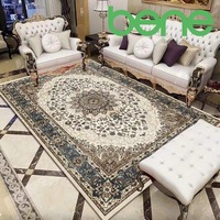 Benyi Hochwertiger Persischer Teppich mit Mehrfachmustern, Maschinengefertigt aus Polyester-Kristallvelours, Waschbar, Gepolstert und Fleckresistent
