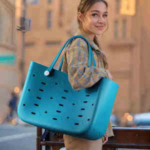 กระเป๋าชายหาดแบบสั่งทำสำหรับผู้หญิง กันน้ำ ทำจากยาง EVA พร้อมโลโก้ ผู้ผลิตขายส่ง - Product Image 4