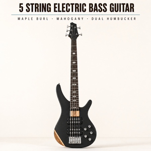 Bajo de 5 Cuerdas con Cuerpo de Arce y Caoba - Pastillas Activas Dobles Humbucker para Interpretación Profesional - Product Image 1