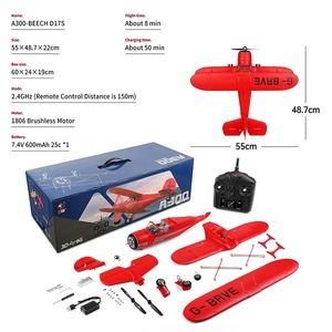 Wltoys A300 Beech d17s biplane 3D 6G EPP bọt con quay hồi chuyển 2.4G dẫn RTF điện điều khiển từ xa RC tàu lượn với động cơ không chổi than quà tặng đồ chơi - Product Image 6