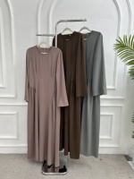Robe d'été MEXIZO 2026 pour femme, manches évasées, abaya modeste, tissu léger, robe de soirée décontractée pour femme
