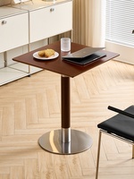 Table basse vintage en bambou simple, petite table de réception pour balcon, table de discussion, table carrée pour les magasins de thé au lait, de sucre et d'eau