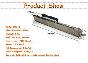 Quemador de gas infrarrojo para tostador de granos de café, piezas de Máquina secadora HD262 - Product Image 3