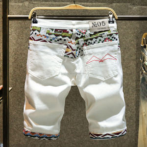 Nouvelle mode hommes déchiré court Jeans marque vêtements Bermudes été 100% coton Shorts Denim Shorts usine en gros personnalisation - Product Image 2