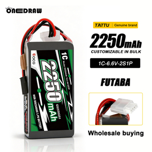 Batería LiPo Tattu 2250mAh 6.6V 2S 1C con Conector Futaba para Avión y Helicóptero RC, Venta al Por Mayor B2B - Product Image 1