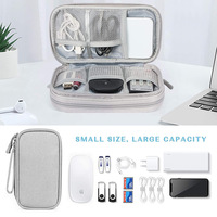 Sac de rangement portable pour câbles de données, chargeurs et accessoires électroniques numériques avec poches