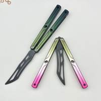 Couteau d'entraînement pliable en aluminium non affûté pour CSGO en extérieur, accessoire de jeu pour débutants, modèle en aluminium