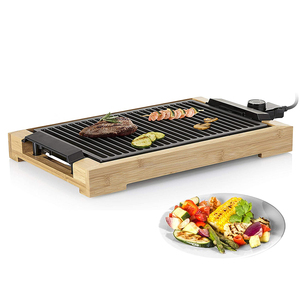 Barbecue électrique sans fumée portable <span class=keywords><strong>avec</strong></span> contrôle numérique de la température et <span class=keywords><strong>bac</strong></span> à graisse rempli d'<span class=keywords><strong>eau</strong></span> 1200W pour usage domestique et hôtelier - Product Image 4