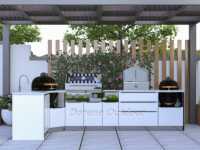 Cuisine extérieure avec évier et cuisinière en promotion – Armoire de cuisson modulaire robuste pour la maison, le jardin et la cour
