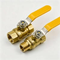 Robinet à boisseau sphérique en laiton, filetage femelle + raccord cannelé PN16 1/2"~1" pour alimentation en eau et gaz 200 psi, OEM disponible