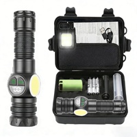 Lampe torche LED multifonction, aimant puissant, étanche, en alliage d'aluminium, rotation à 360°, rechargeable, lumière du jour 5000K, 8 heures, 350