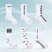 Chaussettes de sport en coton tricoté respirantes à compression pour hommes et femmes, idéales pour la course, le basketball, le football, la gym, avec logo personnalisé