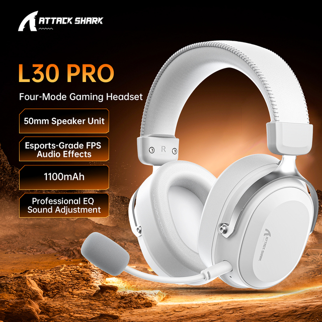 Attack Shark L30PRO 4 Mode Connection Ultra-low Latency Wireless Gaming Headset