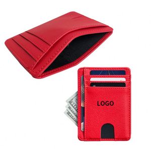 Portefeuille de luxe en cuir PU, mini, portable, avec protection RFID, pour hommes, pour cartes d'identité et de crédit, idéal pour la promotion - Product Image 3