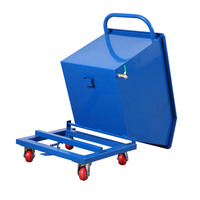 Bacs à déchets en acier robustes de grande capacité pour chariot élévateur, benne basculante, pour ferraille, acier, moteur, pompe