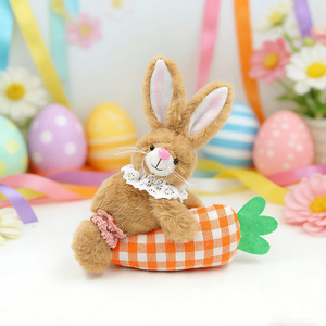 Peluche Lapin de Pâques Décorative, Jouet en Peluche Lapin Rembourré, Décoration de Table pour les Fêtes Printanières, Cadeau, Ornement de Maison, Vente en Gros - Product Image 3