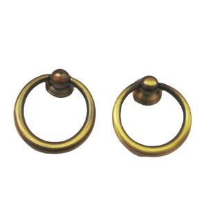 <b>Antique</b> Bronze Ring Pull Handle Zinc Alloy Traditional Drawer Furniture Hardware - Product Image 3