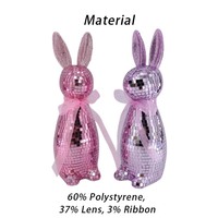 Hot Sell Neu gestaltete Disco Tiers piegel Bunny-Shaped Indoor Dekorative Osterei Möbel für Feiertags feiern