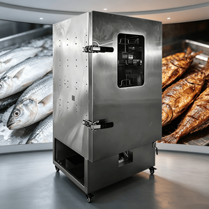 Machine à fumer au gaz industrielle automatique de grande capacité 40-60 kg/h 60 kW pour la transformation du bœuf, du jambon, du bacon et de la viande - Product Image 1
