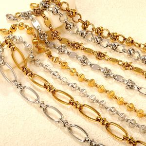 Bracelet Chunky Minimaliste en Acier Inoxydable Plaqué Or PVD 18K, Résistant à l'Eau et au Ternissement, pour Femme - Vente en Gros - Product Image 1