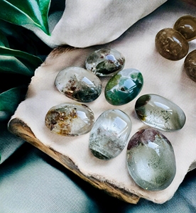 Pietra <span class=keywords><strong>di</strong></span> Palma Verde Fantasma Lucidata all'Ingrosso per Creazione <span class=keywords><strong>di</strong></span> Gioielli Fai-da-Te - Product Image 2