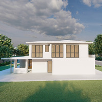 Villa modulaire australienne en acier léger avec système de panneaux préfabriqués pour maison individuelle de luxe, modèle belge