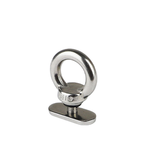 316 Stainless Steel Polished Finish <b>Hardware</b> Fastener Slide Rail Track Locking Ring for Kayak RV Tent Canoe Bag - Product Image 1