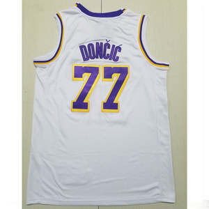 Camisetas <span class=keywords><strong>de</strong></span> Baloncesto para Hombre, Nueva Colección 2026, Gran Venta, <span class=keywords><strong>Camiseta</strong></span> Deportiva Cosida <span class=keywords><strong>de</strong></span> Luka <span class=keywords><strong>Doncic</strong></span> <span class=keywords><strong>de</strong></span> Los Ángeles, Número 77 - Product Image 3