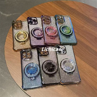 Lichicase Bling Glitter Quicksand Liquid Lens Protection Phone Pouch pour Infinix Hot 60 60i Magnetic Shell