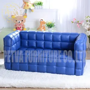 Yellow leather kids leather sofa set kids couches sofa bed for party home used