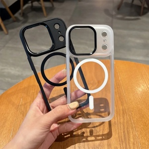 เคสโทรศัพท์กันกระแทกแบบแม่เหล็ก HD อะคริลิกใส ปุ่มโลหะ สำหรับ iPhone 17 Air 16 15 14 13 12 Pro Max Plus 16E - Product Image 6