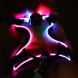 OKEYPETS-arnés reflectante ajustable para <span class=keywords><strong>perro</strong></span>, chaleco <span class=keywords><strong>de</strong></span> <span class=keywords><strong>seguridad</strong></span> para exteriores, arnés led recargable para <span class=keywords><strong>perro</strong></span>, nuevo diseño, venta al por mayor - Product Image 2