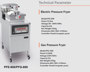En stock, expédition rapide, machine à frire le poulet/friteuse à air électrique/presse à poulet PFE-800 - Product Image 3