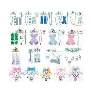 Conjunto de accesorios de vestido de princesa de lujo, guantes de princesa, Tiara, corona, Cosplay, varita mágica, collares, pulsera, pendiente, anillo - Product Image 1