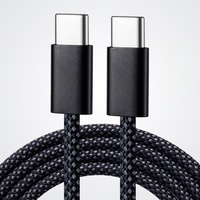 Câble de charge rapide USB-C PD 60W de haute qualité 1m 2m 3A avec tressage en cuivre pur et alliage d'aluminium pour iPhone 17 16 15 et écouteurs