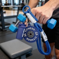 Nouvelle Collection 2026 : Ensemble d'Accessoires de Fitness DIY Thème Exercice – Disques de Poids, Corde, Kettlebell, Barre d'Haltères, Porte-clés et Équipement de Gym