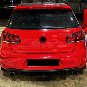 Rear Bumper Diffuser Lip Spoiler Splitter Protector For Volkswagen Golf 6 MK6 GTI 2009-2013 Black Decoration Guard - Product Image 4