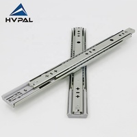 Glissière de tiroir industrielle robuste 115 kg avec système d'amortissement à fermeture douce, extension complète 3 sections, roulement à billes