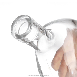 Botella de Whisky de Cristal Blanco de Alta Gama, Directo de Fábrica, 700ml 750ml, Forma de Huevo, Cuello Corto, Elegante Botella Vacía para Licores y <span class=keywords><strong>Vino</strong></span> - Product Image 4