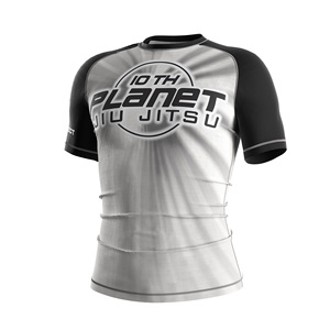 Men's 2-Piece MMA Fight Set <b>Short</b> Sleeve Rashguard Flatlock Stitching Elastic Waist <b>Shorts</b> for MMA Kickboxing - Product Image 2