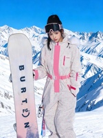 Combinaison de ski une pièce pour femme Hiver 2026, style tendance, coupe-vent, imperméable, épaissie, pour snowboard et ski LAD451