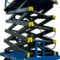 Plateforme élévatrice à ciseaux manuelle robuste de 500 kg, hauteur de travail de 10 m, machine de maintenance aérienne mobile hydraulique, acier au manganèse Q345
