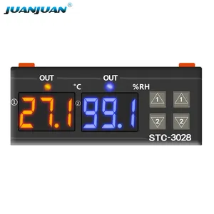 STC-3028 Pengontrol Temperatur dan Kelembapan, Termostat Kontrol Temperatur Digital Tampilan LCD 220V