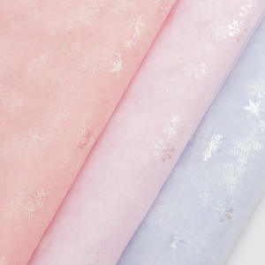 <span class=keywords><strong>Tissu</strong></span> de tulle à fleurs de neige 100% en nylon souple de haute qualité pour robe d'enfants - Product Image 1