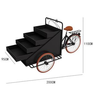 Мобильный прилавок-тележка на трех колесах для продажи закусок, напитков, лимонадов и чая, 1 кг - Product Image 4