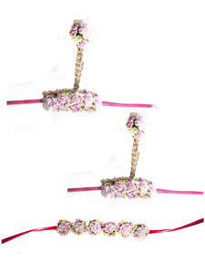 Ensemble de bijoux de mariée traditionnels faits à la main, collier, boucles d'oreilles et bracelet pour femmes, accessoires ethniques pour mariage et fête - Product Image 2