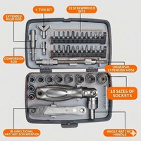 Kit d'outils manuels de réparation domestique 38-en-1 avec tournevis à cliquet