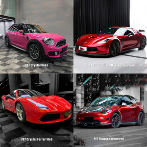 Vinilo Autoadhesivo de Alta Gama para Envolver Autos, <span class=keywords><strong>Serie</strong></span> Rojo PET, 1.52*18m, Color Rojo Cereza Líquido, Película Protectora de Pintura PPF - Product Image 3